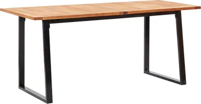 Produktbild von vidaXL 7-tlg. Garten-Essgruppe Poly Rattan und Akazienholz Grau