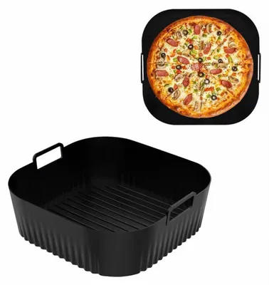 Obrázok produktu pre Silikónová forma do fritézy s konvektívnym ohrevom, čierna, priemer 24 cm, určená pre fritézu Tefal Easy Fry Mega 7,5L