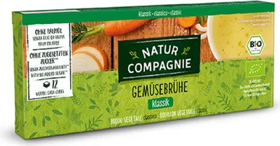 BULION - KOSTKI WARZYWNE BEZ DODATKU CUKRÓW BIO (12 x 10,5 g) 126 g - NATUR COMPAGNIE