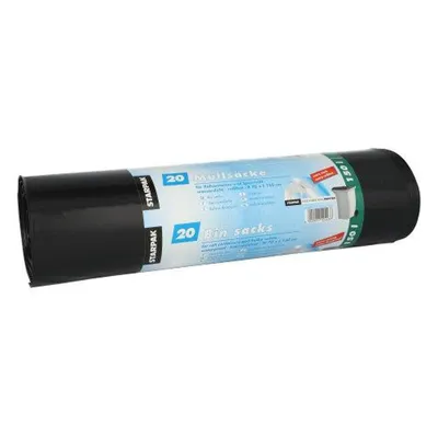 Produktbild von 80 Papstar Müllsäcke, LDPE 150 l 150 cm x 70 cm schwarz extra stark 12443