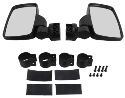 Imagen del producto de Espejo retrovisor lateral ajustable para vehículos todo terreno (ATV y UTV), compatible con modelos Mule, con amplia visibilidad y diseñado para ser un reemplazo