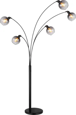 Produktbild von Globo Lighting Stehleuchte Metall schwarz matt, 5x E27