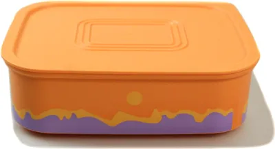 Produktbild von TUPPERWARE Quadro 500 ml orange lila mit Muster Dose Vorratsdose Ultimo