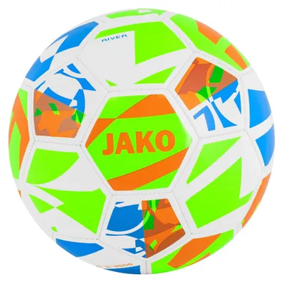 Produktbild von JAKO Jugendball River 5 weiß/neongrün/neonorange. 350g