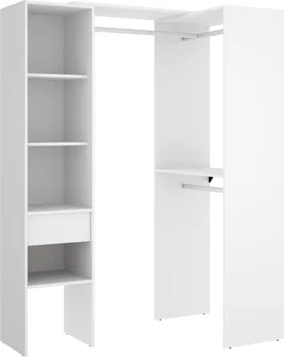 Immagine prodotto di Dmora Guardaroba Grande Ewiniar 41.8x187h cm Bianco, Appendiabiti 7 Vani