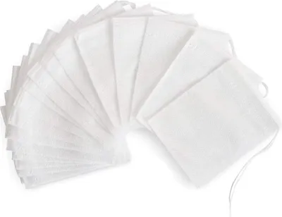 Produktbild von 400 Einweg-Teefilterbeutel mit Zugband - Set von leeren Beuteln für losen Tee