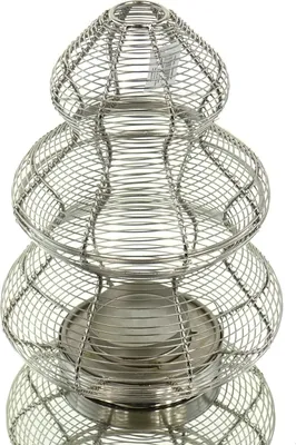Produktbild von GASPER Weihnachtswindlicht Tannenbaum silberfarbener Draht 33 cm - Aluminium