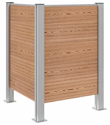 Produktbild von vidaXL Mülltonnenzaun Braun 85 x 85 x 115 cm Aluminium und WPC
