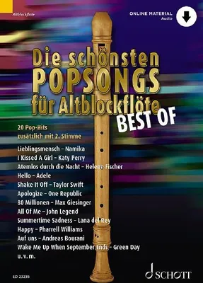 Produktbild von Die schönsten Popsongs für Alt-Blockflöte BEST OF