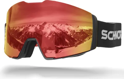 Produktbild von Schnorr Skibrille Edge | Full REVO Rot verspiegelt, Anti-Fog, UV400, 45 mm Band