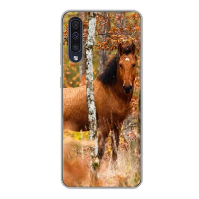 Produktbild von MuchoWow® Handyhülle Schutzhülle Hülle für Samsung Galaxy A50 Pferd - Wald - Braun Silikon Softcase Handy Hülle - Mobiltelefonhülle