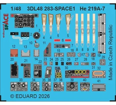 Immagine prodotto di EDUARD ED3DL48283 Heinkel He-219A-7 SPACE, scala 1/48