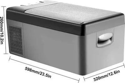Immagine prodotto di Piccolo frigorifero da 20 litri, grigio, 12/24 V, refrigeratore compatto