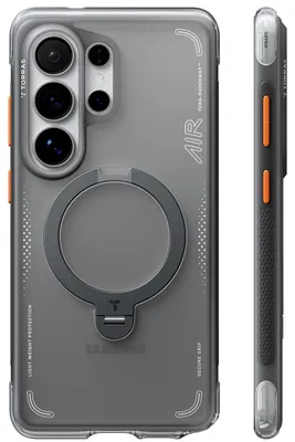 Produktbild von MagSafe-Hülle für Samsung Galaxy S26 Ultra, Torras, Ostand Spin Air, Grau