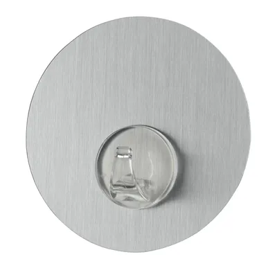 Produktbild von Static-Loc® Wandhaken Uno Edelstahloptik rund