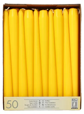 Immagine prodotto di PAPSTAR  17970 PAPSTAR Leuchterkerzen, 22 mm, gelb, 50er Pack