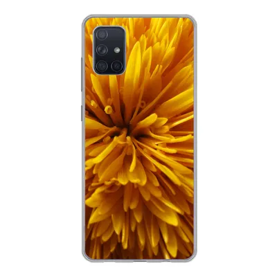 Produktbild von MuchoWow® Handyhülle Schutzhülle Hülle für Samsung Galaxy A71 Löwenzahn - Gelb - Abstrakt Silikon Softcase Handy Hülle - Kartenbesitzer