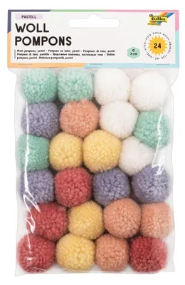 Produktbild von Folia Pompons farbsortiert