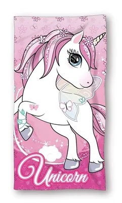 Produktbild von Strandtuch für Kinder aus Baumwolle 70x140 Unicorn Einhorn