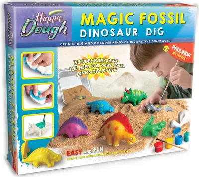 Zdjęcie produktu dla Strigo Happy Dough: Dinozaury - Zestaw Kreatywny Dla Dzieci Od 6 Lat