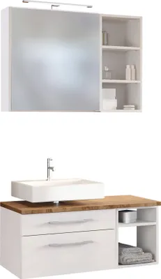 Produktbild von Held Möbel Unterbecken-Set Davos 90 cm -E- (links) weiß/matt weiß