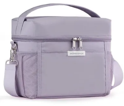 Produktbild von Kühlbox Kleine 10L Faltbare Isolierte Picknicktas für Reisen, Büro & unterwegs Thermische Tasche mit Tragegriff (Lila M)
