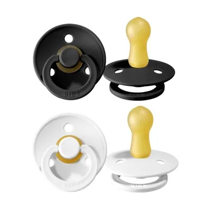 Obrázok produktu pre BIBS cumliky z prirodneho kaucuku 0-6m Black White