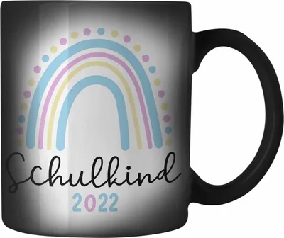 Produktbild von Trendation - Einschulung Mädchen 2022 Geschenk Farbwechsel Zauber-Tasse Schulstart 1. Schultag Schuleinführung Schulanfang Geschenkidee 2022 Schulkind Ich Glitzer Jetzt In Der Schule (Schwarz)