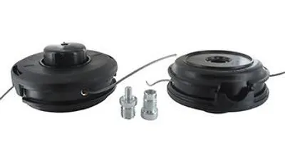Image de Tête Fil Nylon Tap-n-go Tecomec Diamètre: 130 Mm. Livrée Avec Du Fil Rond Diamètre: 2,4 Mm Et 3 Adaptateurs Filetage à Gauches: