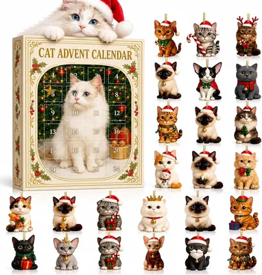 Produktbild von Katzen Adventskalender 2026, 24 Tage Weihnachtskalender 2026