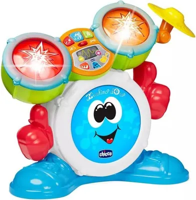 Produktbild von Chicco Rockband Schlagzeug Babys Musikspielzeug, Lernspielzeug Schlagzeug Kinerspielzeug, ab 1 Jahr