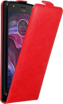 Obrázok produktu pre Cadorabo puzdro pre Motorola MOTO X4 ochranné puzdro v červenej farbe Flipové puzdro na mobilný telefón Puzdro Kryt