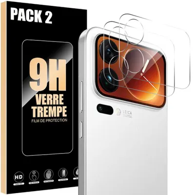 Image de 2x Verre Trempé Ecran Arrière pour Xiaomi 17 Pro, Antichoc Anti-Rayures Rigide Transparent