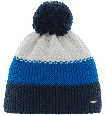 Productafbeelding van IJsbeer, muts voor dames en heren, model "Bommelmütze", kleur: donkerblauw-bugatti-wit, one size