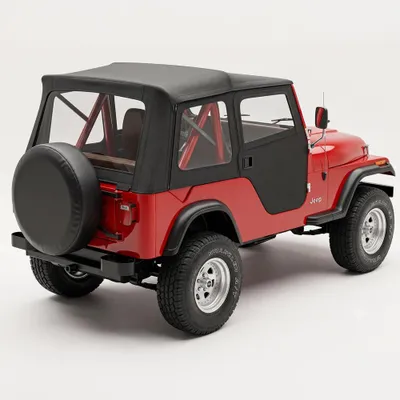 Produktbild von Supertop Softtop mit teilbaren Softtoptüren Black Denim Verdeck Jeep CJ5 55-75