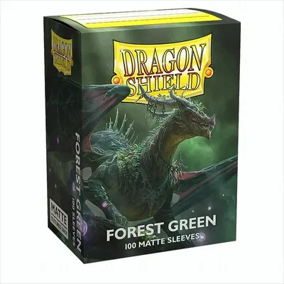 Immagine prodotto di Manicotti opachi di dimensioni standard Dragon Shield - Verde foresta (100 manicotti)