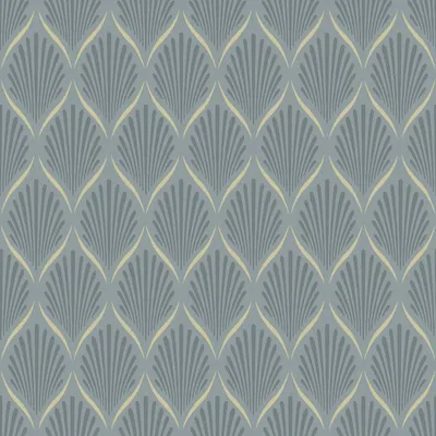 Zdjęcie produktu dla Duro Tapeta motyw art déco szaro-niebieskim - 661158 - 53 cm x 10.05 m