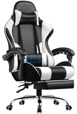 Obrázok produktu pre Herná stolička - Kancelárska stolička - Masážna stolička - Ergonomická stolička - Opierka nôh - Funkcia masáže