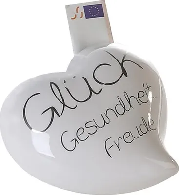 Produktbild von Casablanca Spardose Glück weiß/silber,Keramik D.14,5cm  Höhe: 7 cm  Breite: 14.50 cm  Tiefe: 14 cm 36101