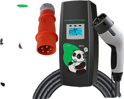 Produktbild von EV Tragbarer Ladegerät, 11KW Leistungsabgabe, 5M Kabellänge, 11KW 16A 3Phasen, TYP2