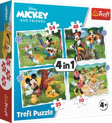 Zdjęcie produktu dla Puzzle 4W1 Fajny Dzień Mickiego 34604