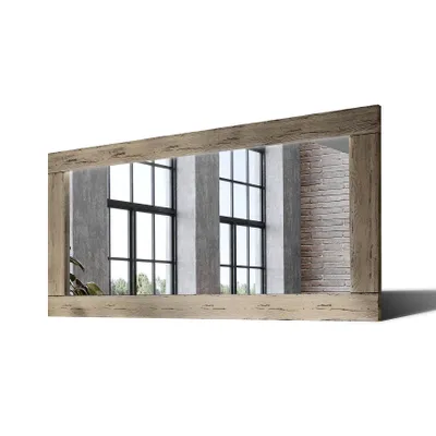 Produktbild von 180x100 Rechteckig Rustikale Wandspiegel mit Rahmen massivholz Eichenholz Horizontal | Individuell Spiegel Nach Maß | LDR224 Oak Raw Gealterte Oberfläche
