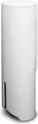 Produktbild von FACKELMANN Wattepad Spender Kunststoff Weiß / Ordnungshelfer für Badezimmer, Gäste-WC und Schminktisch / Befestigung ohne Bohren / Farbe: Weiß / Maße (B x H x T): ca. 6,5 x 24 x 6,5 cm
