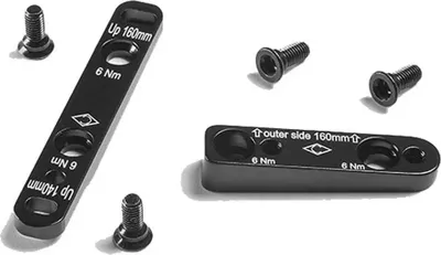Produktbild von Campagnolo Flat Mount Adapter Für Bremssattel Der Vorderen Scheibenbremse Schwarz 160 mm Schwarz 160 mm