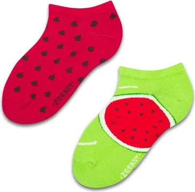 Produktbild von Kinder-Kurzsocken "Wassermelone", Größe 30-35, bunte Socken mit lustigem Muster