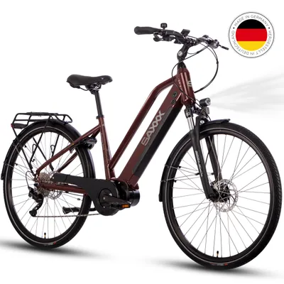 Produktbild von SAXXX PST E-Bike Trekkingrad 28 Zoll, 90 Nm Mittelmotor, 522Wh Akku, bis 100 km Reichweite, Shimano Deore 10-Gang, hydraulische Scheibenbremsen