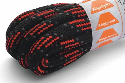 Produktbild von RINGELSPITZ - Trekking Schnürsenkel - 150 cm, schwarz/rot/grau