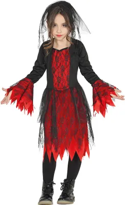 Produktbild von Gothic Kostüm für Mädchen Gr. 98 - 146, Größe:110/116