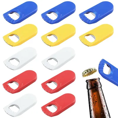 Flaschenöffner aus Edelstahl, 12 Stück, 4 Farben