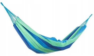 Obrázok produktu pre Verk Hamaka hojdacia sieť 200 x 80 cm hrubé pruhy modré